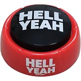 Talkie Toys Products Hell Yeah Button - 8 Funny Hell Yeah Sayings - Hilarious Talking Toy for Games, Trivia, Stress Relief, Office Humor and More