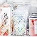 60 Thermal Sensor Breast Milk Bags - Shows when Milk is Frozen, Cold or Hot - Self Standing, Zip Top, Leak Proof, Freezer Safe - Pre Sterilized - BPA Free - 7oz - by Unimom