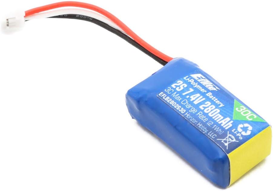 E-flite 7.4V 280mAh 2S 30C LiPo Battery: PH, EFLB2802S30: Toys & Games