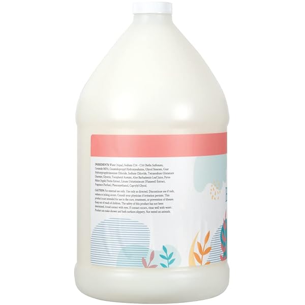 GINGER LILY FARMS BOTANICALS NOURISHING BODY WASH, 100% VEGAN & CRUELTY-FREE, APPLE PEAR SCENT, 1 GALLON REFILL (128 FL OZ)
