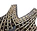 BABEYOND Women's Flapper Dresses 1920s V Neck Beaded Fringed Great Gatsby Dress Gold