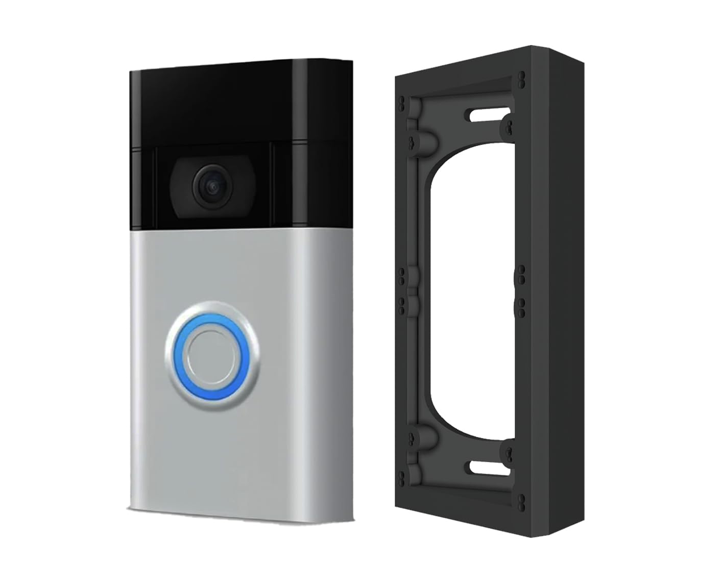 GESTECH Fixed 25/45 Degree Doorbell Angle Mount Corner Brackets Compatible for 1st, 2nd Generation, Doorbell 2, 3, 3+, 4, Doorbell Plus (1st/2nd Gen, 2, 3, 4, Plus, 25° Angle Mount)