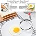 Egg Ring, Stainless Steel Omelet Mold Non Stick Fried Egg Mold with Handle Pancake Ring Metal Kitchen Cooking Tool for Breakfast (set of 4)
