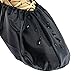 LINKEASE Reusable Boot & Shoe Covers Water Resistant Non Skid and Washable for Real Estate Contractors to Keep Floors Carpets Footwear and Rooms Clean - 2 Pairs (Extra Large, Black)