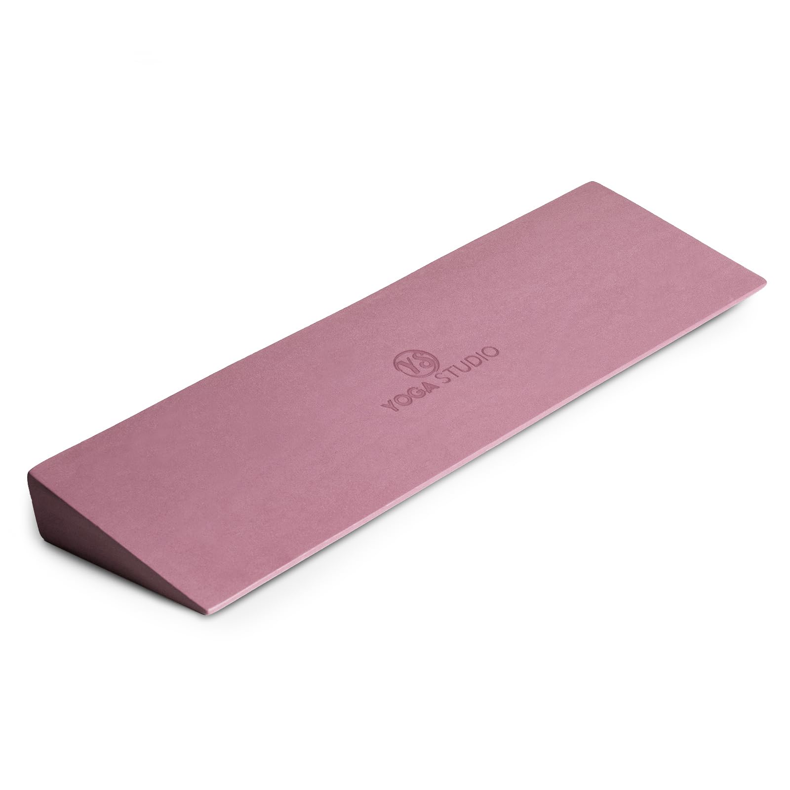 Yoga Studio Lightweight EVA Non-Slip Slanting Yoga Pilates Wedge | Sports Wedge for Squats Pushups Pressups | Supportive Wedge Riser Block - 50 x 15 x 5cm (Dusty Pink)