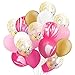 Modern Pink and Gold Confetti Marble Balloon Party Decoration (20pcs, 12