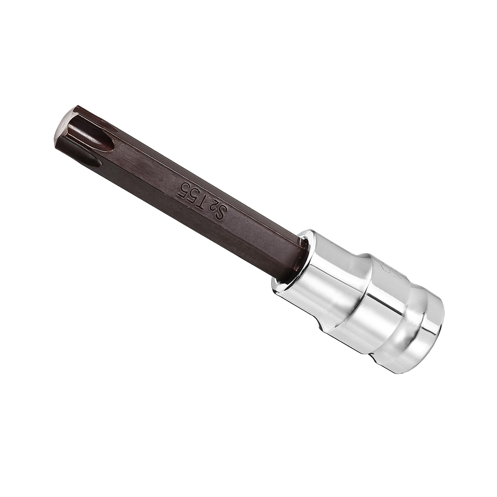 CoCud Torx Bit Socket, Metric T55 Bit 1/2" Drive 4" Long, S2 Alloy Steel Heat Treated CR-V Socket - (Applications: for Fastener Application)