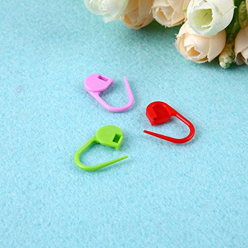 image for Whitelotous 120pcs/Box 10 Colors Crochet Locking - Stitch Markers - Kn