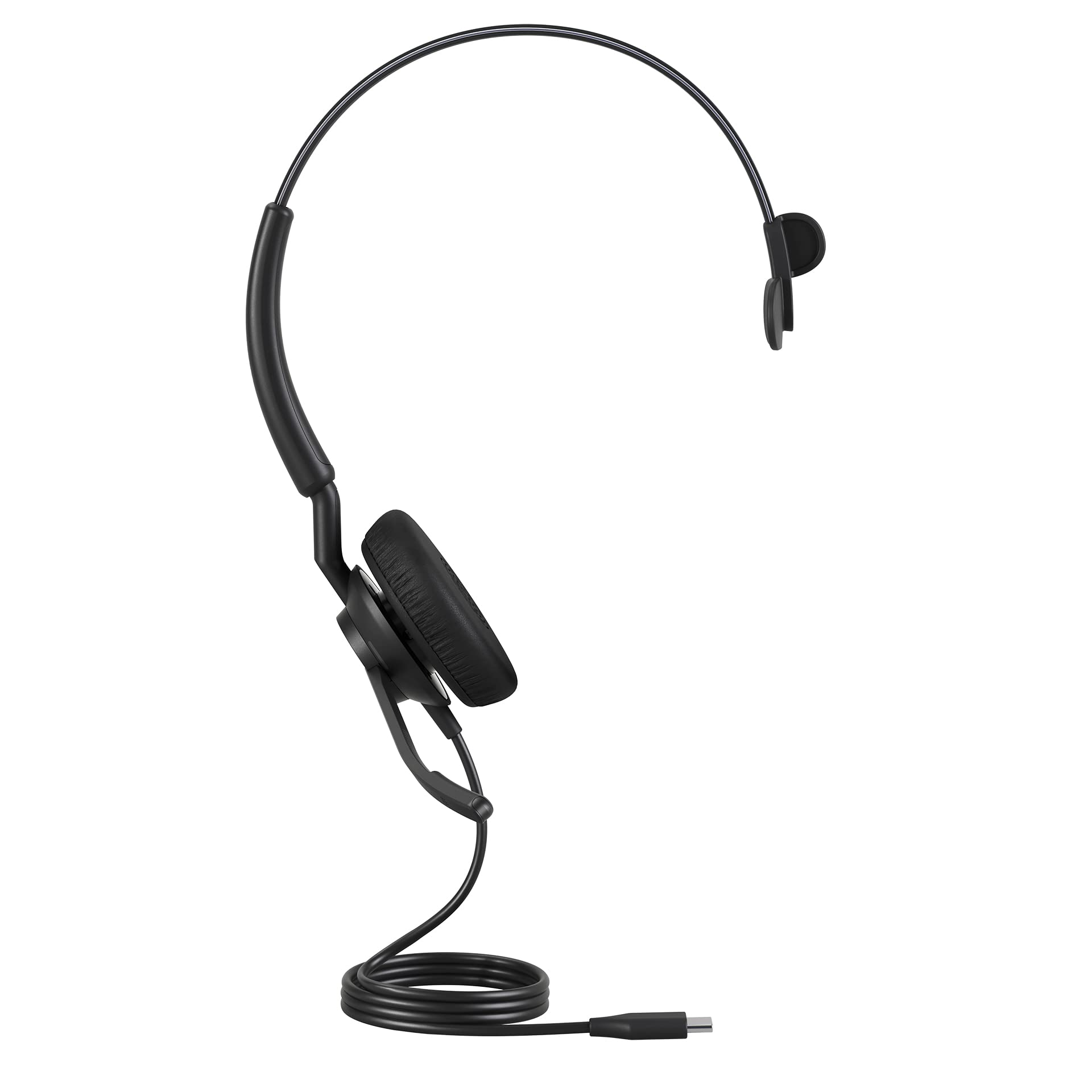 Jabra Engage 40 Wired Mono Headset with Noise-Cancelling 2-Mic Technology, Ultra-Lightweight Form and USB-C Cable - works with all leading Unified Communications platforms such as Zoom, Unify - Black