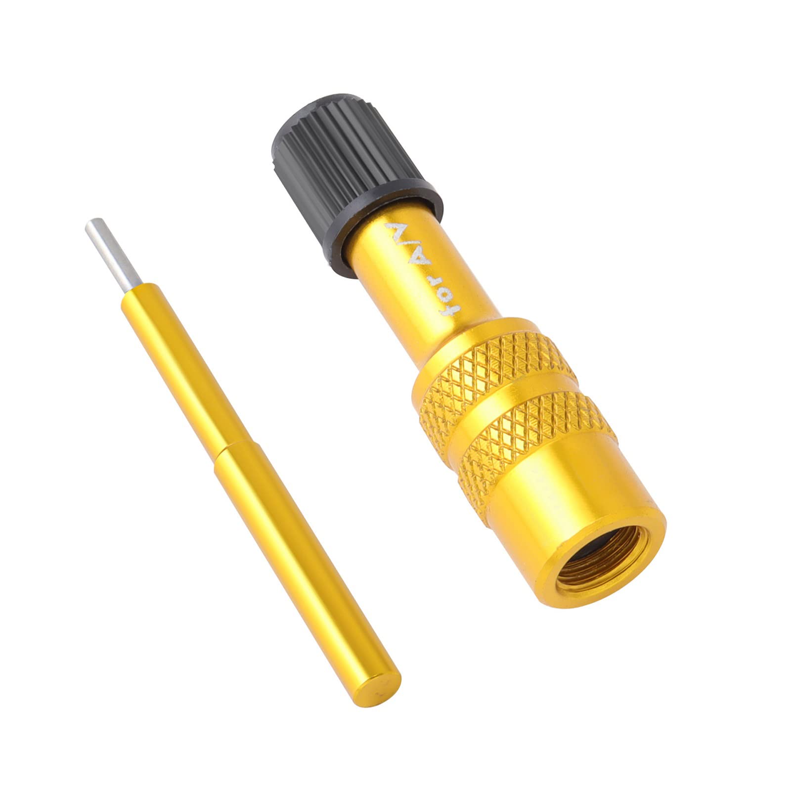 Yundxi Bike Front Fork Valve Adapter Bicycle Air Fork Inflatable Valve Adaptor Bicycle Suspension Fork Bicycle Accessories for MTB (Gold)