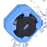 Amuoc Bluetooth Speakers, Portable IP65 Waterproof Outdoor/Shower Bluetooth Speaker Rugged Hi-Def Bass Sound with 10Hr Playtime, Blue