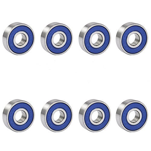 TRIXES 8 Frictionless ABEC 9 Sealed Skateboard Roller Skate Bearings