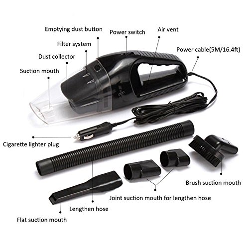 Daily Care Car Cleaning Kit Portable Handheld Vacuum Equipment Wet and Dry Dual-Use Easy Operate Perfect for Remove Dust, Cigarette ash, Cookie crumbs, Eraser crumbs all vehicles. - Thumbnail 6