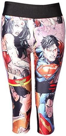 Women's 3D Super Hero Printed Calzas Deportivas Mujer High Waist Fitness Capri Tights Leggings Beige / S