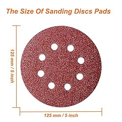 50Pcs 125mm 8 Holes Sanding Discs Pads Sanding