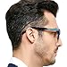 OCCI CHIARI Non-Prescription Eyewear Frame Clear Eyeglasses Men Optical Glasses Blue
