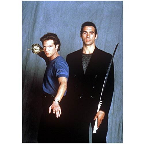 Highlander: The Series 8 x 10 Photo Duncan MacLeod/Adrian Paul & Richie Ryan/Stan Kirsch Posing w/Swords kn