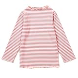 Spring&Gege Little Girls' Long Sleeve Knitted Slim Striped T-shirt
