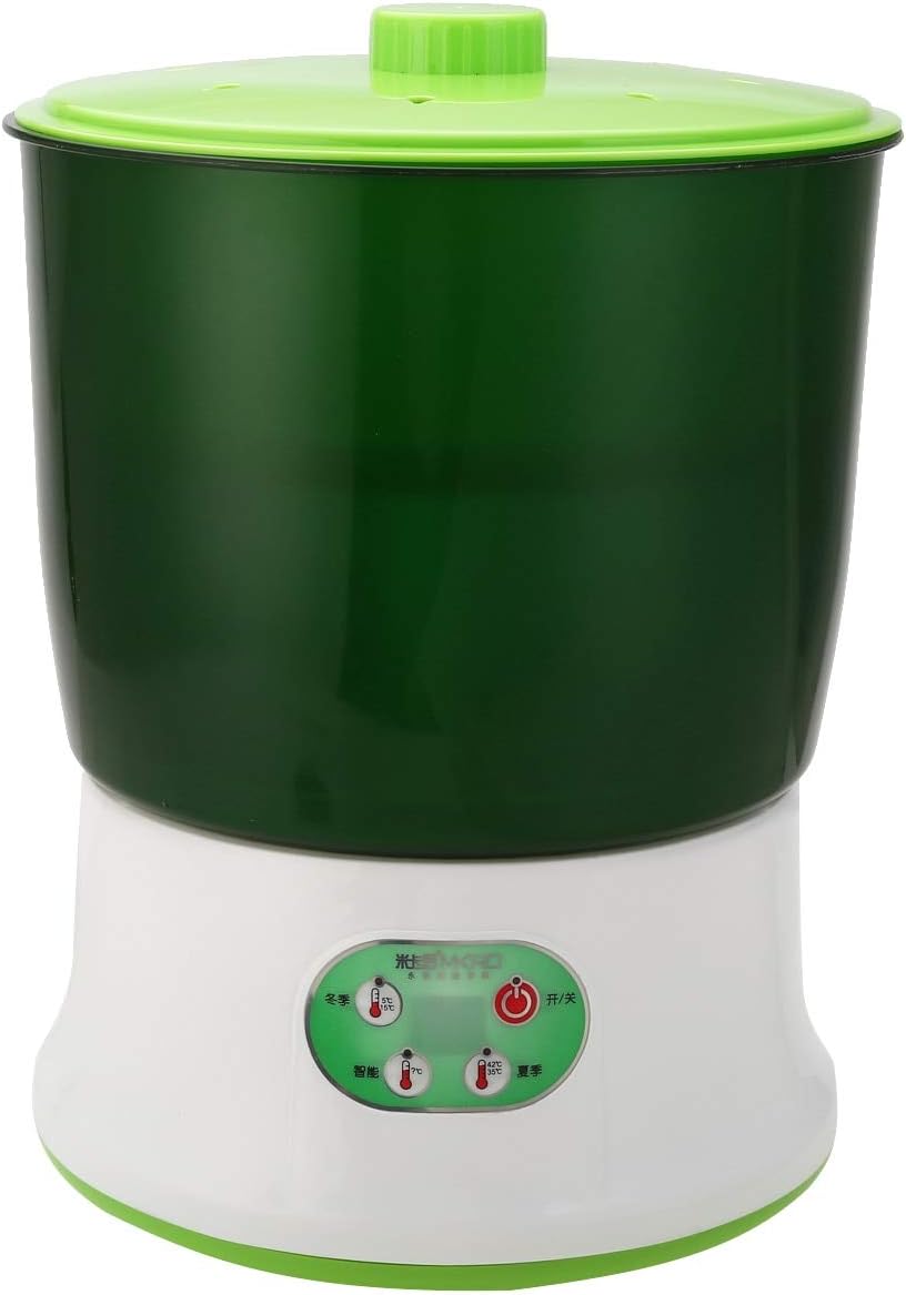Kucus - 220V 1.5L 3 Layer Multifunctional Large Capacity Machine Green Automatic Homemade Bean Seed Sprouts Machine Garden Nursery Pots