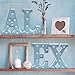 Barnyard Designs Metal Marquee Letter S Light Up Wall Initial Nursery Letter, Home and Event Decoration 9” (Baby Blue)