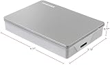 Toshiba Canvio Flex 4TB Portable External Hard Drive USB-C USB 3.0 Silver view 6