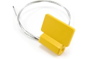 RASUNKAE HF/UHF NFC Rfid Metal Seal Tags Security Numbered Zip Ties Seals Eletronic Writable NFC Metal Cable Tie Tags for Shipping Truck Trailer Container (HF Rfid Seals, 10pcs)