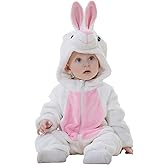 CuteOn Toddler Halloween Costume Onesie Cosplay Romper Christmas Infants Baby Costume White Bunny 18-24 Months