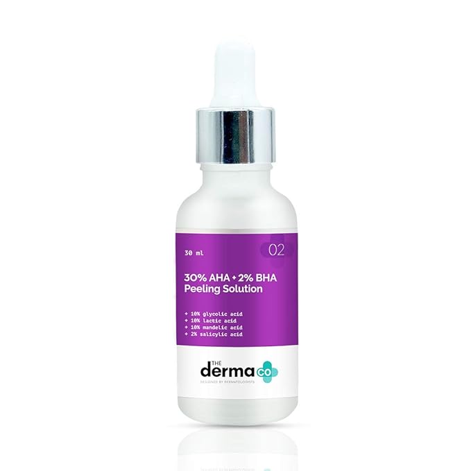 Buy The Derma Co 30 AHA + 2 BHA Peeling Solution For Face 30 ml