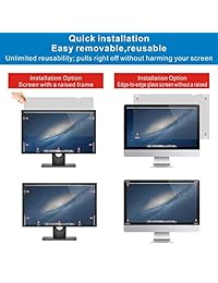 ACCGONON   Filtros de privacidad para ordenador, protector de pantalla de privacidad, antirreflejos, antiarañazos y protección UV, fácil de instalar