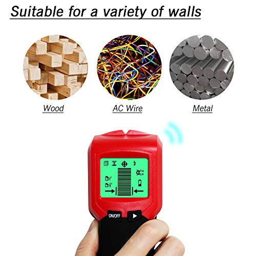 Stud finder,Multi- Scanner Metal and AC Live Wire Detector with Distinguishing Ferrous & Non-Ferrous Metal Characters, Deep Scanning Kuled