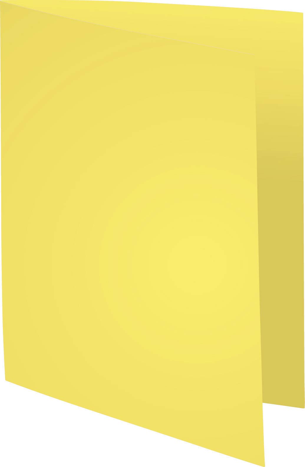 Exacompta - Ref 421005E - Forever Square Cut Folder with Decal Edge - 240 x 320mm in Size, Suitable for Storing A4 Documents, Made from 170gsm Recycled Board - Yellow (Pack of 100)