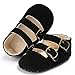 Voberry Baby Girls' Crib Moccasins Cute Soft Sole Sneakers Mary Jane Flat Shoes (0~6 Month, Black)