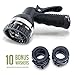 Hose Nozzle Sprayer - Heavy Duty 10 Pattern Garden Spray Attachment