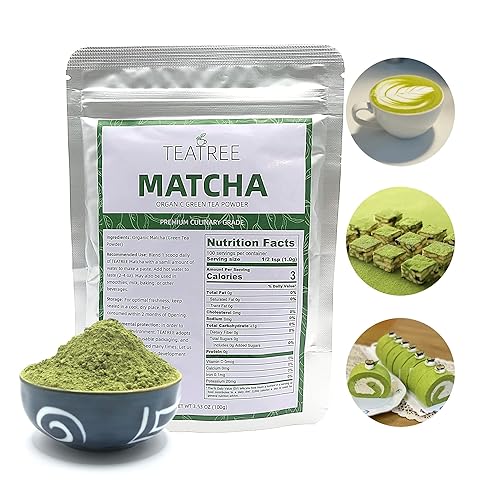 Matcha Green Tea Powder - Premium Culinary Grade Matcha - 100% Natural Organic Matcha for Lattes, Baking & Smoothies - 3.53 Ounce (100g)