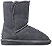 BEARPAW Abigail Shearling Boot (Little Kid/Big Kid),Charcoal,2 M US Little Kid