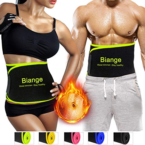 Biange Waist Trimmer for Women & Men Sweat Waist Trainer Slimming Belt, Stomach Wraps for Weight Loss, Neoprene Ab Belt Low Back and Lumbar Support - Thumbnail 7