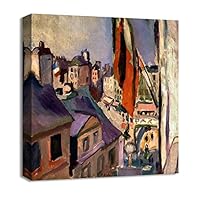 Canvas Wall Art Vase of Flowers by Pierre-Auguste Renoir Canvas Prints Home Artwork Decoration for Living Room,Bedroom - 12x12 inches