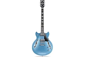WESTCREEK GUITARS WestCreek 333 Electric Guitar with 6 String, Semi Hollow Body Jazz Electric Guitar, Humbucker Pickups, Rosewood Fretboard, Rounded End Jumbo Frets, Full size