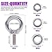 36Pcs 304 Stainless Steel M5 Male Thread Lifting Ring Eye Bolt Kit, Including 6Pcs M5 Eye Bolt with 10Pcs Lock Nuts, 10Pcs Lock Washers and 10Pcs Flat Washers