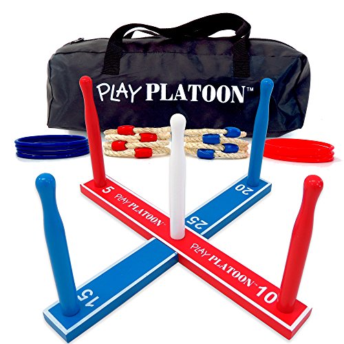 Premium Ring Toss Game Set for Kids & Adults - Includes 8 Rope & 8 Plastic Rings - Improves Hand-Eye - //coolthings.us