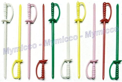 124 piece; parasol pick; umbrella pick; sword pick; cocktail pick; drink pick; fruit pick; ships from USA Mymicco 16401