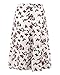 KateSui Women's Elastic Band Stretch High Waist Pockets A Line Skater Pleated Full Midi Skirt
