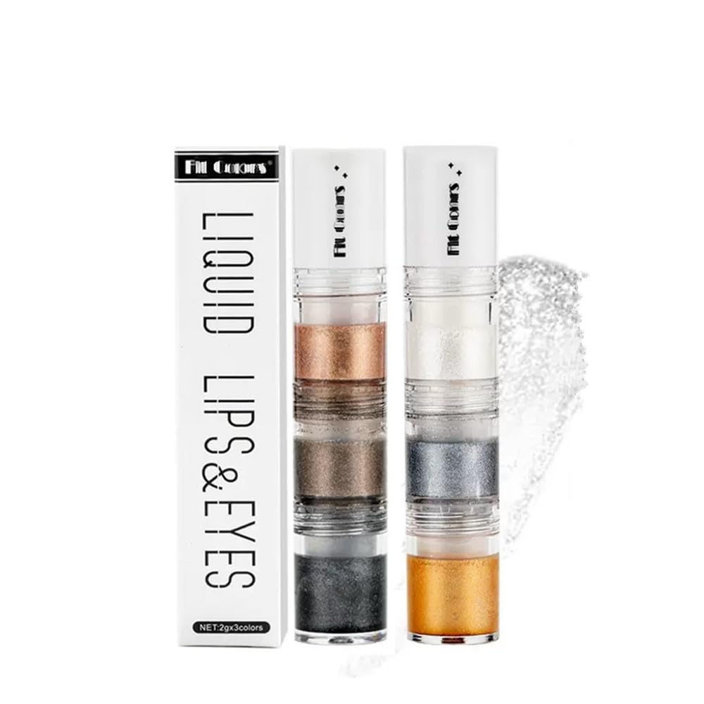 Photo 1 of UOCK Liquid metallic eyeshadow, diamond pearlescent liquid eyeshadow, long-lasting glitter multi-color eye makeup (03#)