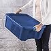 Sterilite 12 Gal Latch and Carry, Stackable Storage Bin with Latching Lid, Plastic Tote Container to Organize Closets, Blue with Blue Lid, 6-Pack