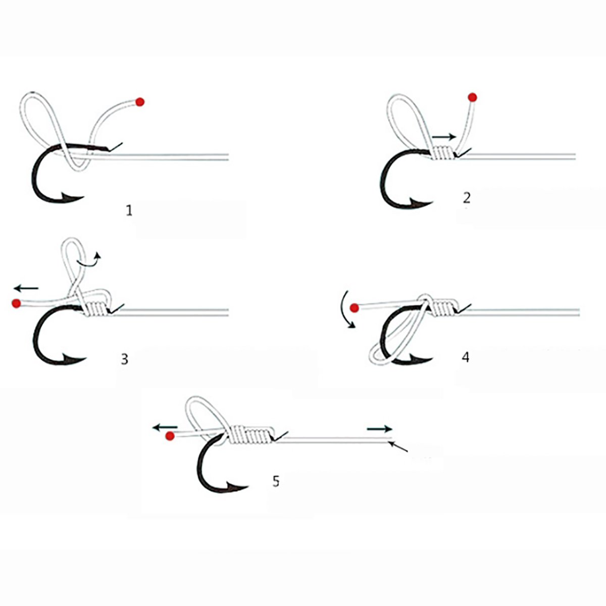 LONGQI 500 Pcs Fish Hook Sizes 3 to 12 Bait Fish hook Fishing Hooks Set