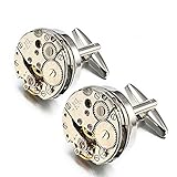 EnjoIt Mens Cufflinks Mechanical Watch Movement Shape Steampunk Cufflinks Gifts for Men