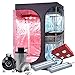 BloomGrow 2-in-1 48''x36''x72'' Mylar Grow Tent + 6'' Fan Filter Ventilation Kit System+ 800W Full Spectrum LED COB Grow Light + 2PCS 24W 2ft 2-lamp T5 Lights Indoor Plant Grow Tent Complete Kit primary