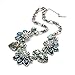 Fit&Wit Rhinestone Crystal Choker Reasin Statement Fashion Costume Necklace for Women