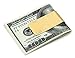 DEEZOMO Premium Polished Brass & Stainless Steel Steel Money Clip & Credit Card Holder - Brass