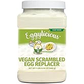 Eggylicious Pack of 2, Vegan Scrambled Egg Replacer 1 lbs 8 oz (680 gm) | Plant-Based Egg Substitute | Protein-Rich Quick & E